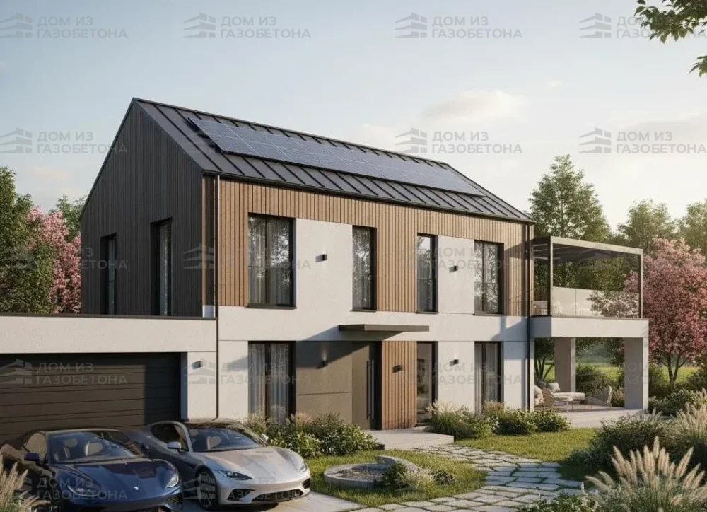 Проект Двухэтажный дом 15 на 14, 159 м2