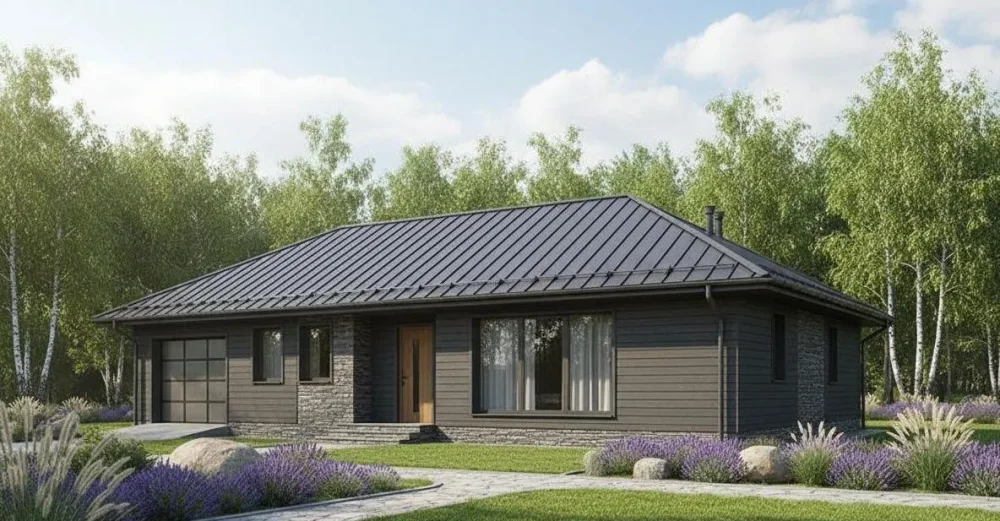 Проект Одноэтажный дом 18 на 17, 196 м2