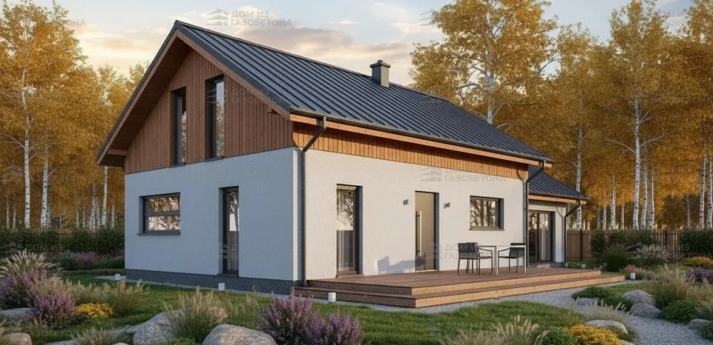 Проект Одноэтажный дом 14 на 8, 98 м2