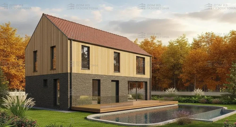 Проект Двухэтажный дом 13 на 12, 196 м2