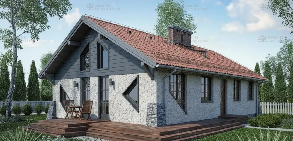 Проект Одноэтажный дом 14 на 9, 95 м2