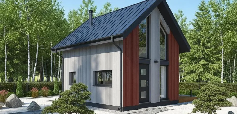 Проект Двухэтажный дом 6 на 6, 34 м2