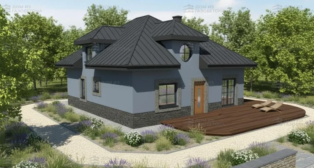 Проект Двухэтажный дом 12 на 12, 197 м2