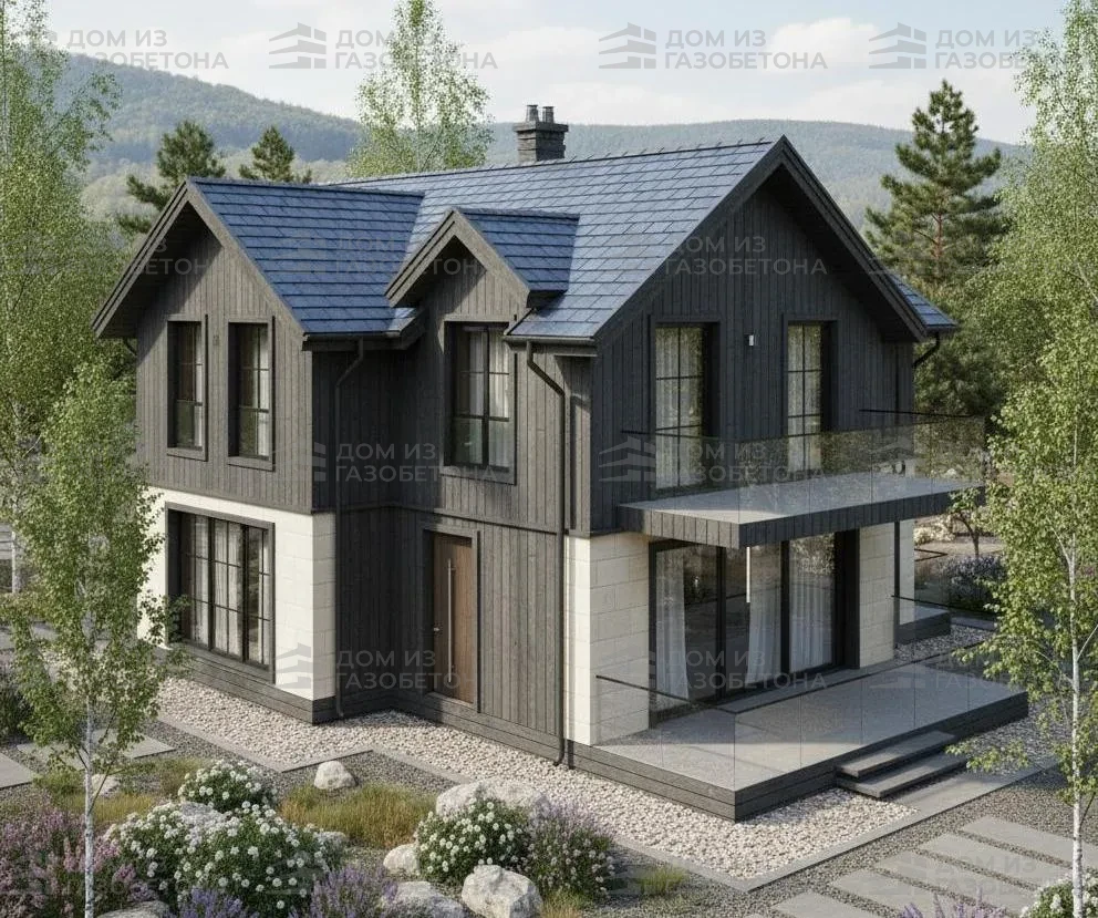 Проект Двухэтажный дом 12 на 8, 119 м2