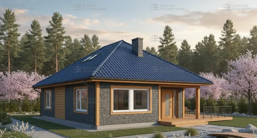 Проект Одноэтажный дом 14 на 10, 98 м2