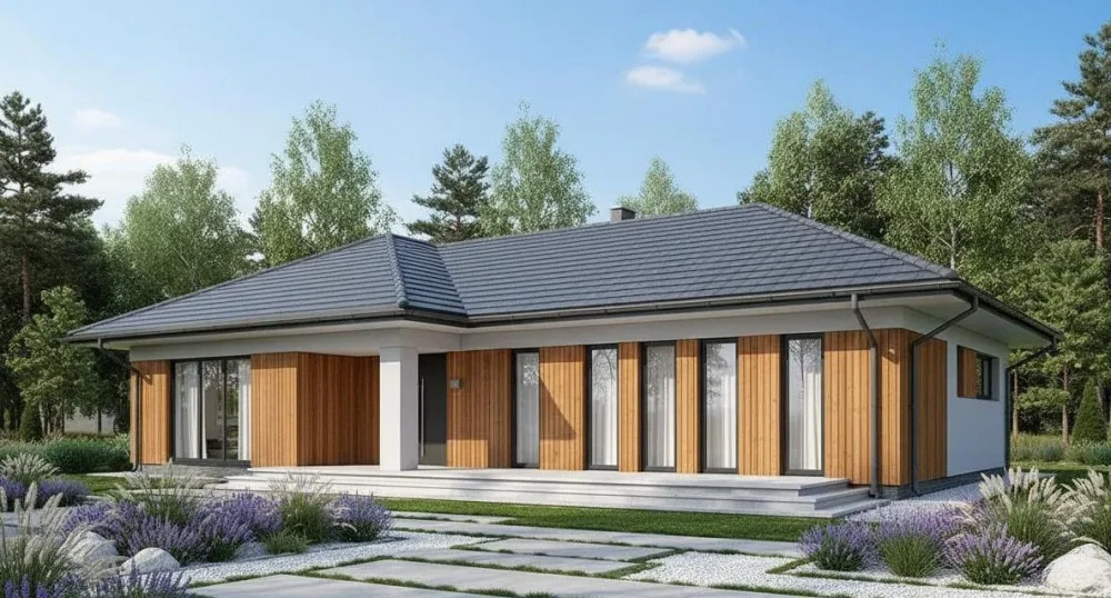 Проект Одноэтажный дом 15 на 21, 202 м2